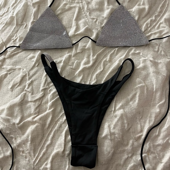 Black Rhinestone Bikini - Picture 2 of 8